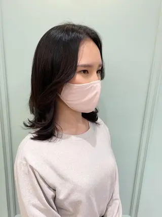ミディアム KANAMI日暮里 韓国ヘア・メイクのヘアスタイル