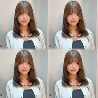 ミディアム レイヤーくびれヘア アレンジmanakaのヘアスタイル