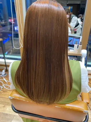 セミロング パーマ 顔周り/くびれヘア 韓国ヘア💕風間るなのヘアスタイル