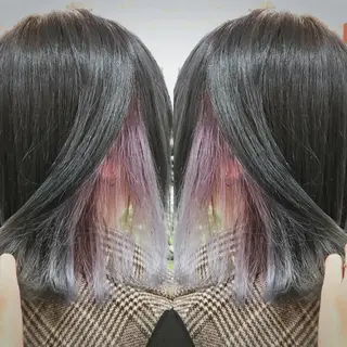 ロング カラー パーマ ヘアアレンジ サロウィン柏所属・神山 昌子のヘアスタイル