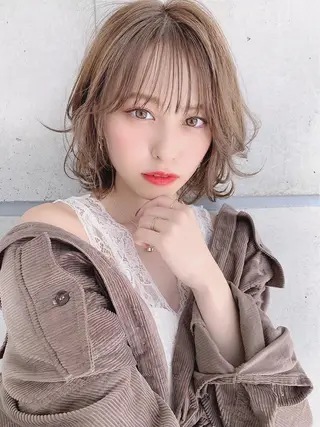 ミディアム 大人っぽ韓国レディ レイヤー🤍渋谷のヘアスタイル