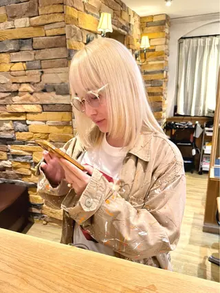 セミロング カラー 千 田のヘアスタイル