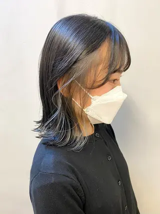 ミディアム カラー ハル🌸柔色/ ブリーチなし/艶髪のヘアスタイル