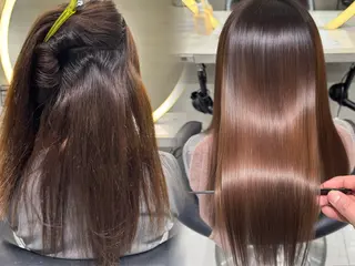 ロング ブリなしWカラー✨️ 髪質改善【タケル】のヘアスタイル