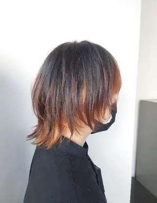 ミディアム メンズ カラー iss所属・メンズ/パーマ特化 /波巻き/林洋平のヘアスタイル