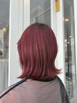 ミディアム 武田玲音/カラー モデル/堀江のヘアスタイル