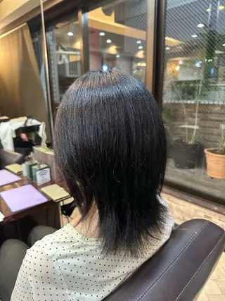 ミディアム 縮毛矯正&髪質改善/ きょうの🐺のヘアスタイル
