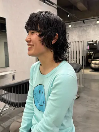 ショート パーマ ofF élua所属・もりしま あやかのヘアスタイル