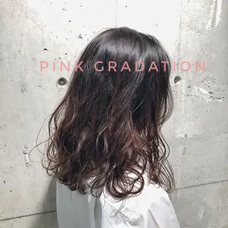 セミロング カラー YU-KA ✂︎ROSSOのヘアスタイル