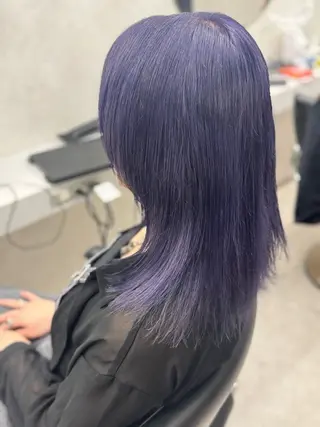 ミディアム 🌟YUYA/寒色/ エクステ/ハイトーンのヘアスタイル