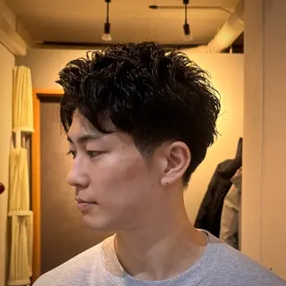 ショート パーマ メンズ GLADMAN'S CUT CLUB 立川所属・立川メンズカット/ メンズパーマ💈三上のヘアスタイル