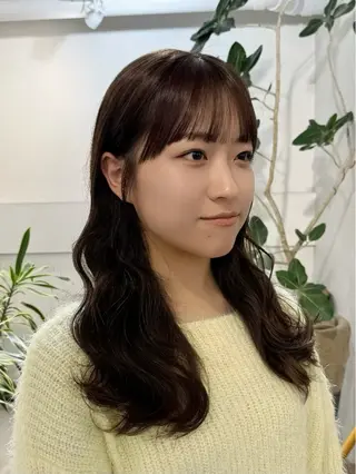 セミロング 顔周りcut・ご相談 ＝新宿しずく🇰🇷のヘアスタイル