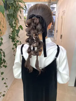 ロング ヘアアレンジ GiseL博多筑紫口 杏実のヘアスタイル