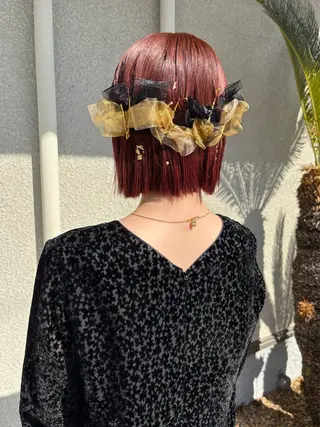 ショート ヘアアレンジ 桑原 菜摘のヘアスタイル