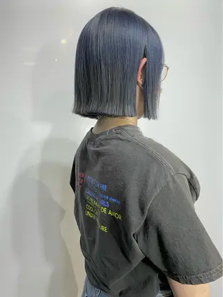 ミディアム カラー Piaコータロー ハイトーン&‪ボブのヘアスタイル