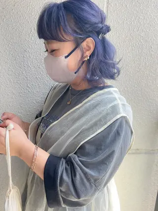 ミディアム カラー ヘアアレンジ カラーパティシエ facce🌼ikoのヘアスタイル