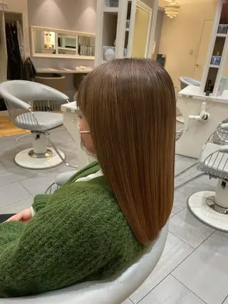 ロング カラー 韓国風レイヤーカット 松葉翔のヘアスタイル