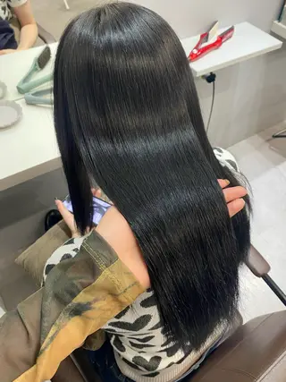 ロング カラー 艶髪/縮毛矯正/ Core mikuaのヘアスタイル