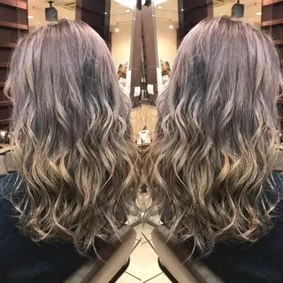 セミロング カラー シールエクステ⭐️ オオミタクヤのヘアスタイル