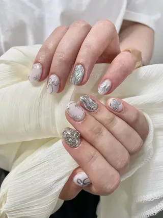 ネイル By moonネイル 🌷ワンホン/韓国風のネイルデザイン