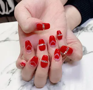 ショート カラー ネイル Q Free nailsのネイルデザイン