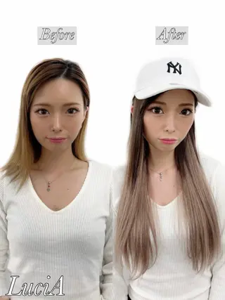 ロング カラー ヘアアレンジ LuciA/エクステ カラーのヘアスタイル