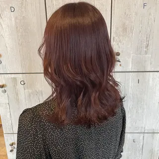 ミディアム カラー ひなた 艶カラー/渋谷のヘアスタイル
