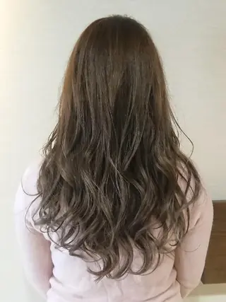ロング カラー ✨ブリーチなし透明感 カラー✨ゆりかのヘアスタイル