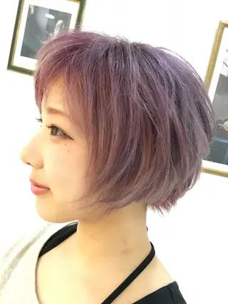 ショート カラー 店長/mao/ 前髪/顔周りカットのヘアスタイル