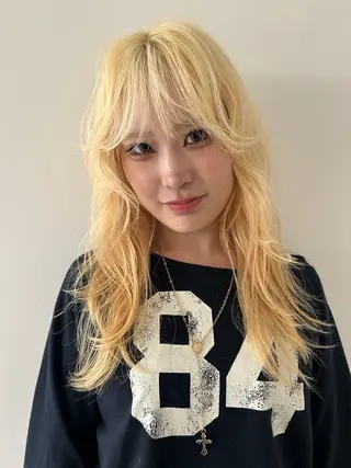 ロング カラー ケアパーマ/ケアブリ ーチdaisukeのヘアスタイル