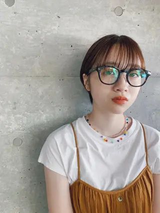 ショート カラー ボブパーマコテ巻き風 パーマNo1深江秀平のヘアスタイル