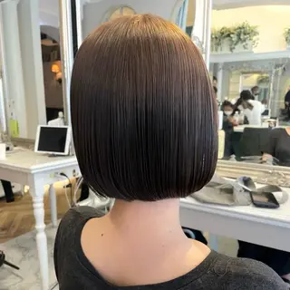 ミディアム カラー パーマ Lond re Maison所属・骨格補正ショート／艶 カラー🌸さくら🌸のヘアスタイル