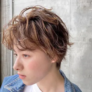 ショート カラー ヘアアレンジ tane.所属・【ダメージレス施術】 【透明感】北村 拓也のヘアスタイル