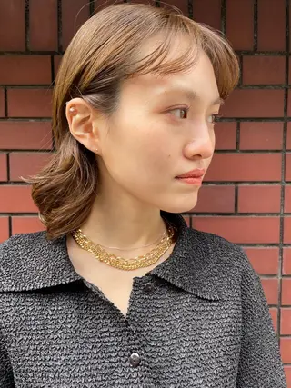 ミディアム カラー パーマ 吉田一輝 外国人パーマのヘアスタイル