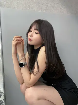 ロング カラー ブリなしWカラー✨️ 髪質改善【タケル】のヘアスタイル