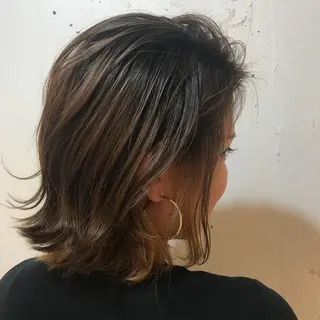 ミディアム カラー ヘアアレンジ yeope所属・ハイトーンカラー ブリーチ専門・天神のヘアスタイル
