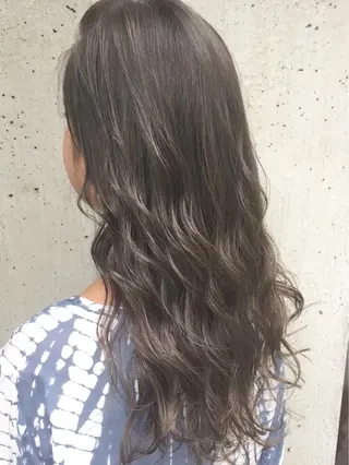セミロング カラー パーマ ヘアアレンジ メンズ キッズ ネイル マツエク・マツパ 韓国風×透明感カラー 髪質改善オタベシンヤのヘアスタイル
