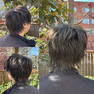 ショート パーマ メンズ 看板犬がお出迎え◎ 初めてでも安心◎のヘアスタイル