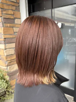 ミディアム カラー 透明感カラー/パーマ 🌀アオノのヘアスタイル