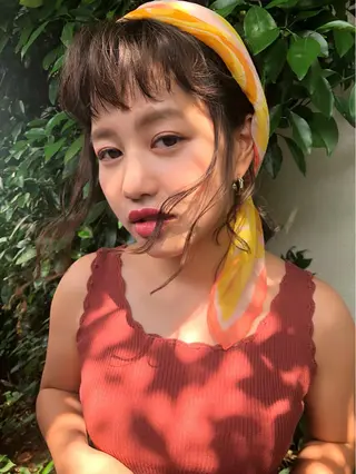 ミディアム 齋藤 咲のヘアスタイル