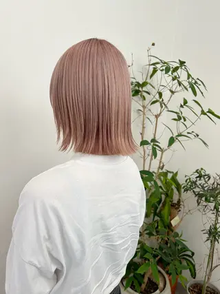 ショート カラー ボブ/ハイトーン 立川loose 下田のヘアスタイル