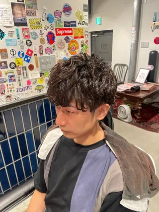 ショート パーマ メンズ 2H barbershop所属・- ＭＡＹＵＫＯのヘアスタイル