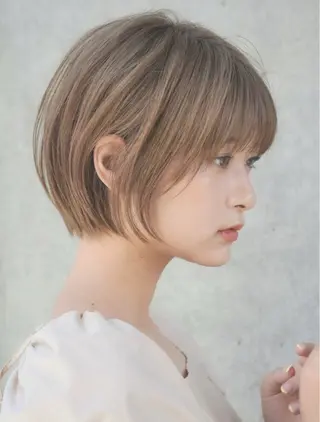 ショート カラー COA GINZA 空也/前髪/顔まわりのヘアスタイル