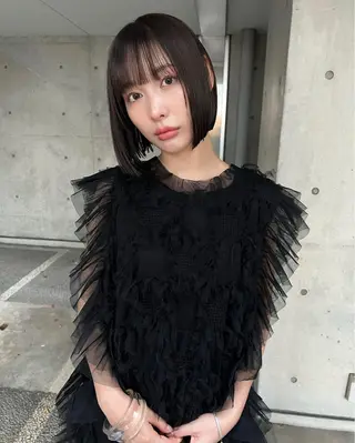 ショート カラー ボブ/透明感カラー EMIRIのヘアスタイル