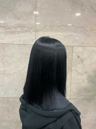 カラー えんぐちとも／透明感 カラー／博多ボブのヘアスタイル