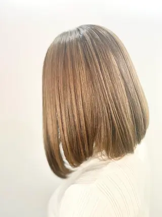 セミロング カラー opus 店長大和 レイヤー/赤み消しのヘアスタイル