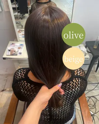 ロング カラー レイヤーカット/ 縮毛矯正/ミサキ💐のヘアスタイル