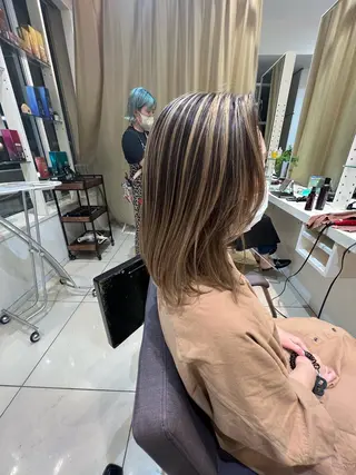 ミディアム カラー はだゆうき @hadadan08のヘアスタイル