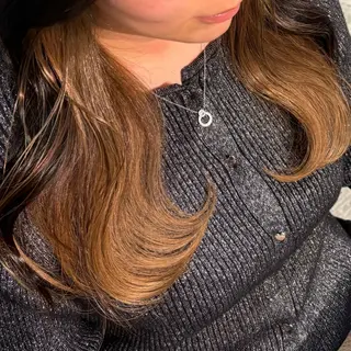 ロング カラー ゆうめ 透明感カラー /韓国風レイヤーのヘアスタイル