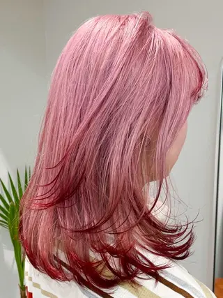 ミディアム カラー ヘアアレンジ 🦠デザインカラー/ 魚瀬あおい🦠のヘアスタイル